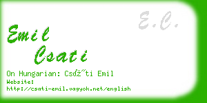 emil csati business card